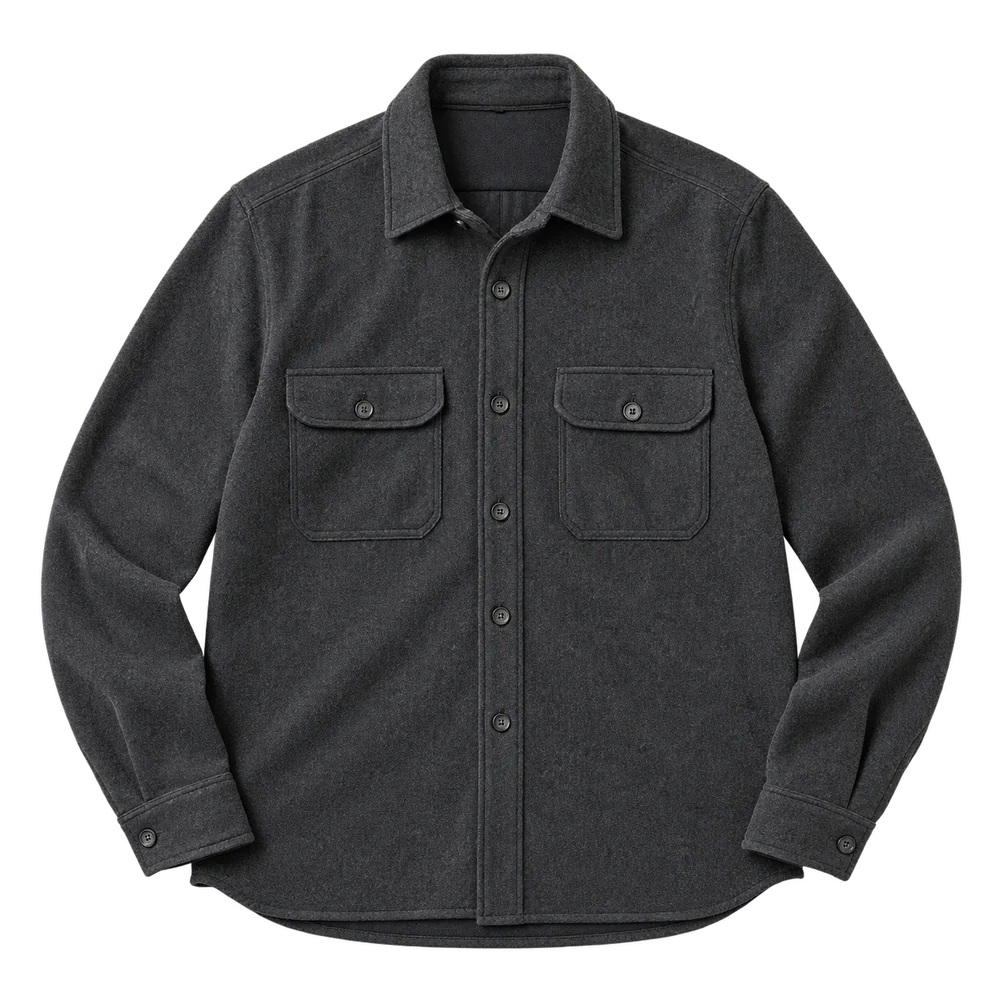 Top-down charcoal overshirt
